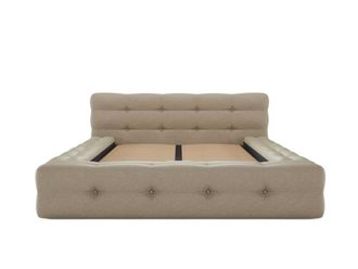 Pascal Morabito Base de cama poli&eacute;ster beige 140 x 190 cm