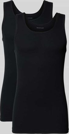 Tom Tailor Tanktop aus reiner Baumwolle im 2er-Pack in Black, Größe XXL