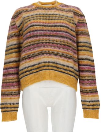 Isabel Marant Knitted Sweater with Horizontal Stripes in Warm Hues