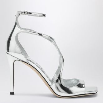 Jimmy Choo London Azia 95 metallic silver sandals