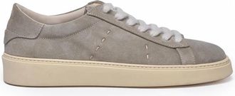 Eleventy Sage Green Lace-Up Suede Low-Top Sneakers