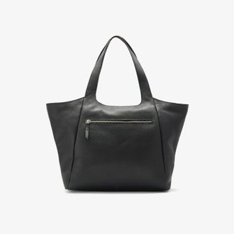 Clarks Unisex Dress Day Tote Black Leather Bags - One Size