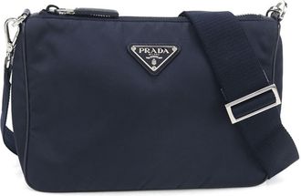 Prada Navy Nylon Shoulder Bag (Pre-Owned)