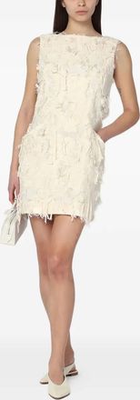 Mark Kenly Domino Tan Abito corto smanicato - Bianco