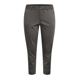 Kaffe Curve Pantaloni Chino Crop Ombra Scuro - - Trousers - Donna - Nero - 4XL