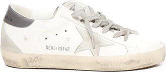 Golden Goose Witte Sneakers met Ster Appliqu&eacute; - Dames - Sneakers - Wit - 38 EU - Leer - Schoenen