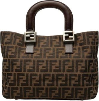 Fendi Borsa Tote Pre-owned in Tela - - Pre-owned - Donna - Marrone - ONE SIZE