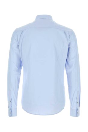 Wooyoungmi Mens Light Blue Poplin Shirt Abiti