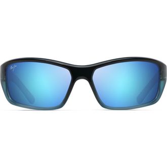 Maui Jim Barrier Reef 62mm Polarized Sunglasses in Blue Turquoise/Blue at Nordstrom