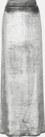 Brunello Cucinelli High-rise velvet maxi skirt