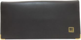Dunhill Black Leather Long Wallet (Bi-Fold) (Pre-Owned)
