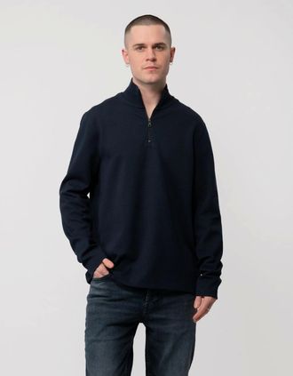 Ted Baker Mens Ted Baker Actos Mens 1/4 Zip Sweatshirt - Navy - Size: 36