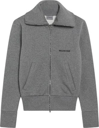 Balenciaga Chaqueta con cremallera ajustada - Sweatshirts & Hoodies - Mujer - Gris - XS