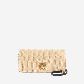 Pinko Pinko Raffia Bag With Logo