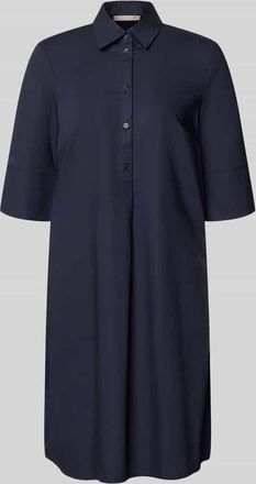 Christian Berg Knielanges Hemdblusenkleid mit Knopfleiste in Marine, Gr&ouml;&szlig;e 34