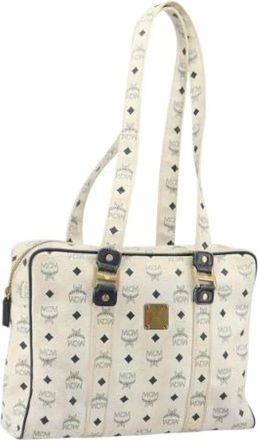 MCM Pre-owned Shoulder Bags, female, White, Size: ONE SIZE Pre-owned Shoulder Bag