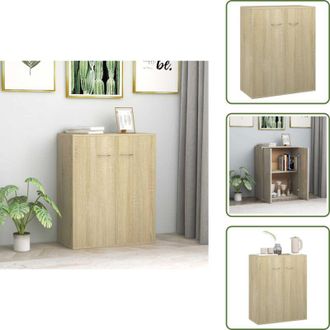 vidaXL The Living Store Credenza Rovere Sonoma 60x30x75 cm in Legno Multistrato - Credenza rovere