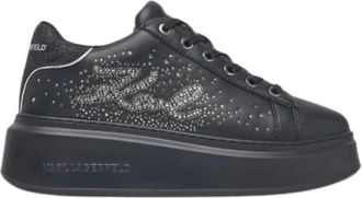 Karl Lagerfeld Anakapri Sneakers - Dames - Sneakers - Zwart - 36 EU - Leer - Schoenen