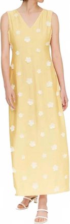 Compa&ntilde;&iacute;afant&aacute;stica Maxi Flower Dress In Yellow