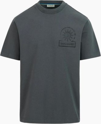 Sandbanks Mens Sandbanks Relaxed Double Jersey T-Shirt Anthracite - Grey - Size: 40