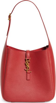 Saint Laurent Small Le 5 &agrave; 7 Leather Hobo in New Red Danger at Nordstrom