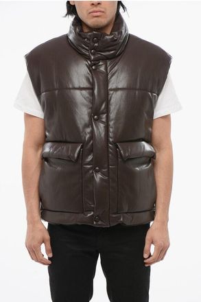 Nanushka Sleeveless Faux Leather JOVAN Jacket size Xxl