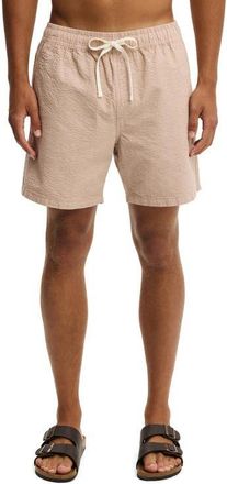 Cotton On Mens Easy Short in Dusty Clay Seersucker at Nordstrom, Size Medium