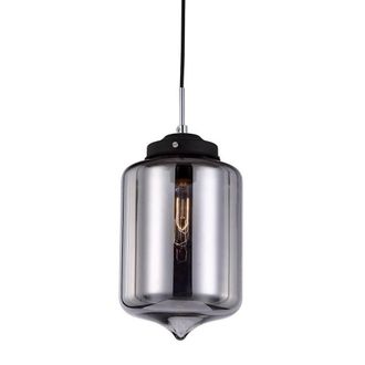 Netlighting Industrial & Retro Hanging Pendant Black Glass Shade E27