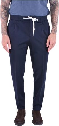 Pantaloni Torino Comfortabele Jersey Jogger Broek - Heren - Slim Fit Broeken - Blauw - 3XL - Broeken