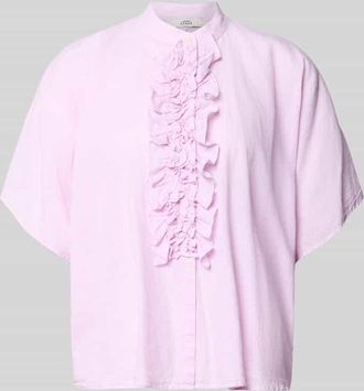 0039 Italy 0039 Italy Relaxed Fit Bluse mit R&uuml;schen Modell DAISY in Hellrosa, Gr&ouml;&szlig;e XXL