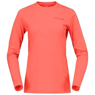 Norr&oslash;na Falketind EqualiserUll Long Sleeve Merinoshirt f&uuml;r Damen | orange