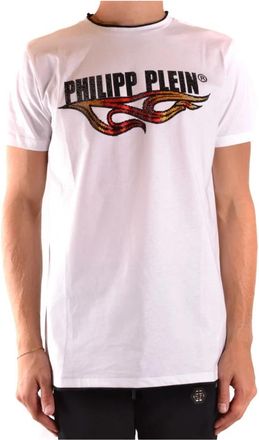 Philipp Plein Stijlvol T-shirt - Heren - T-shirts - Wit - XL - Katoen - Tops