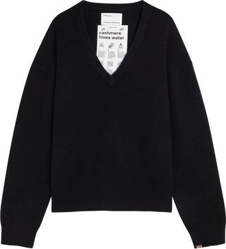 Extreme Cashmere Extreme Cashmere N&deg;457 Jack V-neck Cashmere-blend Jumper - Black - One Size