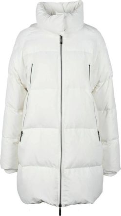 Costume National Moderne buitenkleding polyester jas - Dames - Parka Jassen - Wit - 2XS - Polyester - Jassen