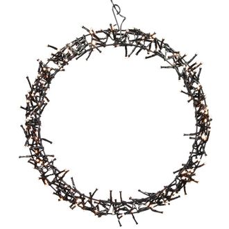 ECD Germany Corona de navidad luminosa &oslash; 38cm led blanco c&aacute;lido, interior/exterior