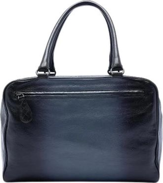 Bottega Veneta Pre-owned Leren Handtas - Dames - Vintage Handtas - Blauw - ONE Size - Leer - Vintage