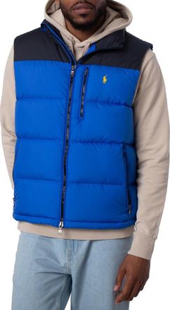Polo Ralph Lauren Mens Gorham Color-Blocked Down Vest, Size Medium