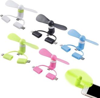 No Brand Ventilador Mini 3 En 1 Para Tel&eacute;fono M&oacute;vil. Ventilador Mini Para Tel&eacute;fono M&oacute;vil De 5 Piezas. Ventilador Usb Port&aacute;til. Ventilador Para Tel&eacute;fono. Adecua