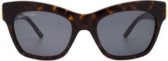 Balenciaga tortoiseshell cat-eye frame sunglasses - women - Metal (Other)/Acetate - 53 - Brown