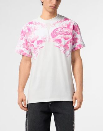 Philipp Plein Round Neck T-Shirt Ceramic Skulls Men in White at Nordstrom, Size Xxx-Large