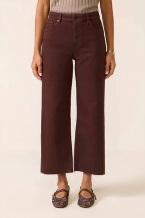 AG - Adriano Goldschmied Saige Wide Leg Crop Jeans In Coffee Bean