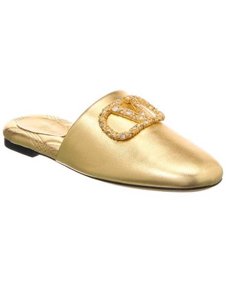 Valentino Vlogo Signature Leather Mule
