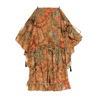 Etro Etro, Short Dresses, female, Multicolor, Size: 2XS Patterned Off-Shoulder Dress