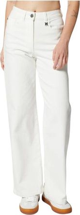 John Richmond Wijde pijpen jeans - Dames - Loose Fit Jeans - Wit - W25 - Katoen - Jeans