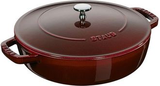 Staub Cocotte Chistera Olla De Hierro Fundido, Apta Para Todo Tipo De Cocinas Incl. Inducci&oacute;n, Redonda, 28 Cm, 3,7 L, Made In France, Rojo Granadina