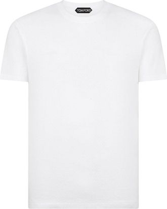 Tom Ford PERFORATED RIB T SHIRT Size: 52, colour: WHITE