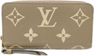 Louis Vuitton Monogram Empreinte Beige Leather Long Wallet (Bi-Fold) (Pre-Owned)