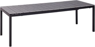 Beliani Beliani - Mesa De Jard&iacute;n Extensible 198/248 X 90 Cm Aluminio Muebles De Exterior Gris Tofane