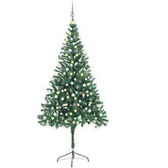 vidaXL &Aacute;rbol De Navidad Artificial Con Luces Y Bolas 910 Ramas 210 Cm Vidaxl