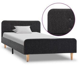 vidaXL Giroletto Grigio Scuro In Stoffa Ruvida 90x200 Cm - Vidaxl